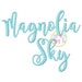 Jodi Love reviewed Magnolia Sky Embroidery Font 1", 1.5", 2", & 2.5:", Letters, Punctuations and numbers in four sizes,  INSTANT DOWNLOAD now available