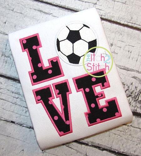Soccer love applique design for machine jessecmault instant  etsy