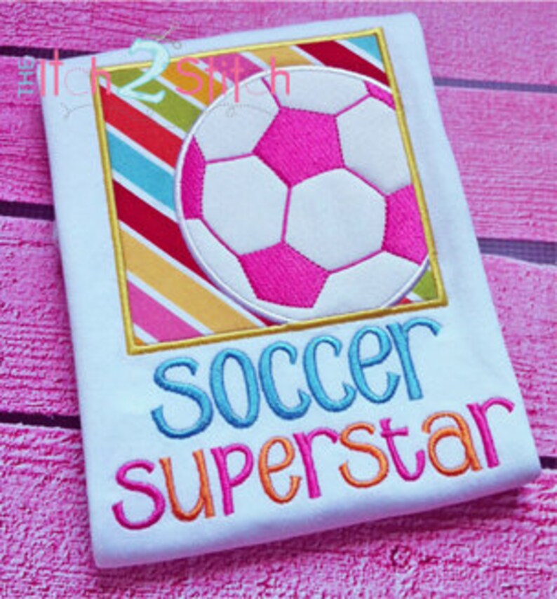 Soccer Box Applique Design in Hoop Sizes 2.75 4x4 5x5 Etsy