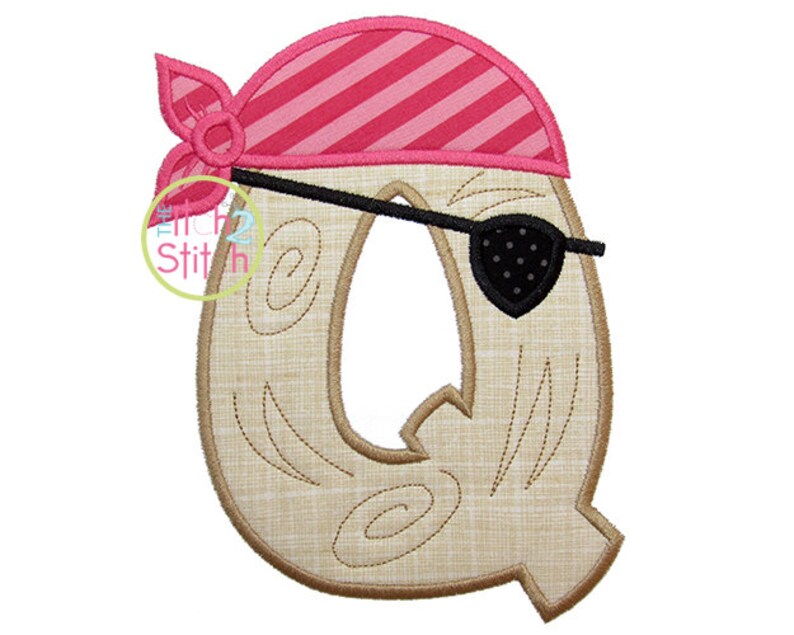 Pirate Alphabet Applique Set 4 5 6 Etsy