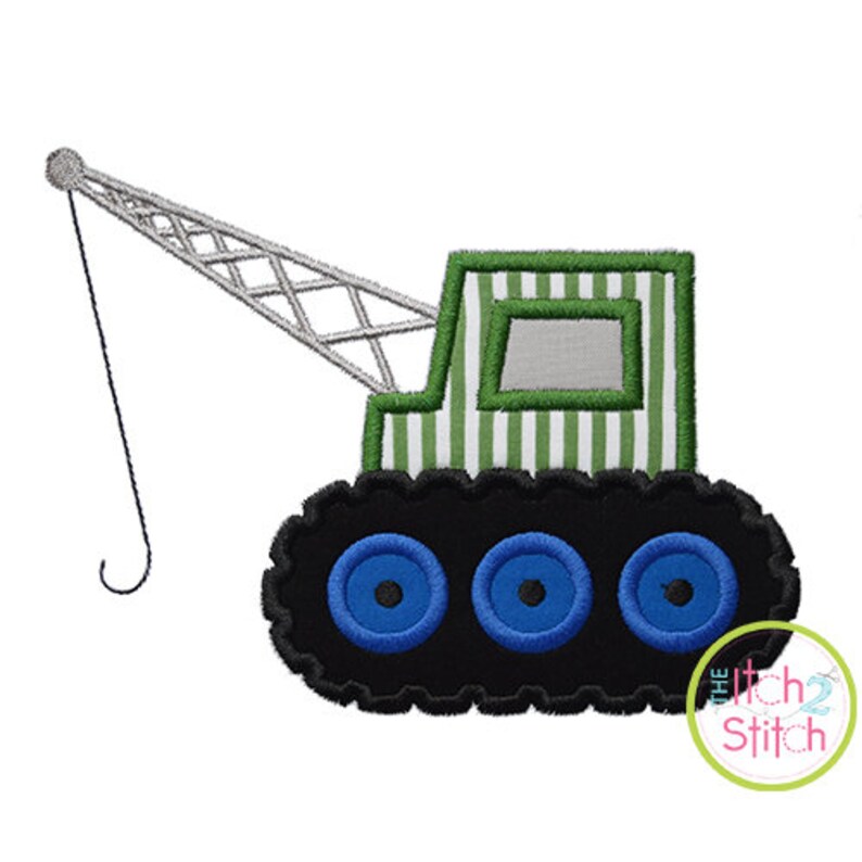 Basic Crane Applique Design For Machine Embroidery Shown with Etsy