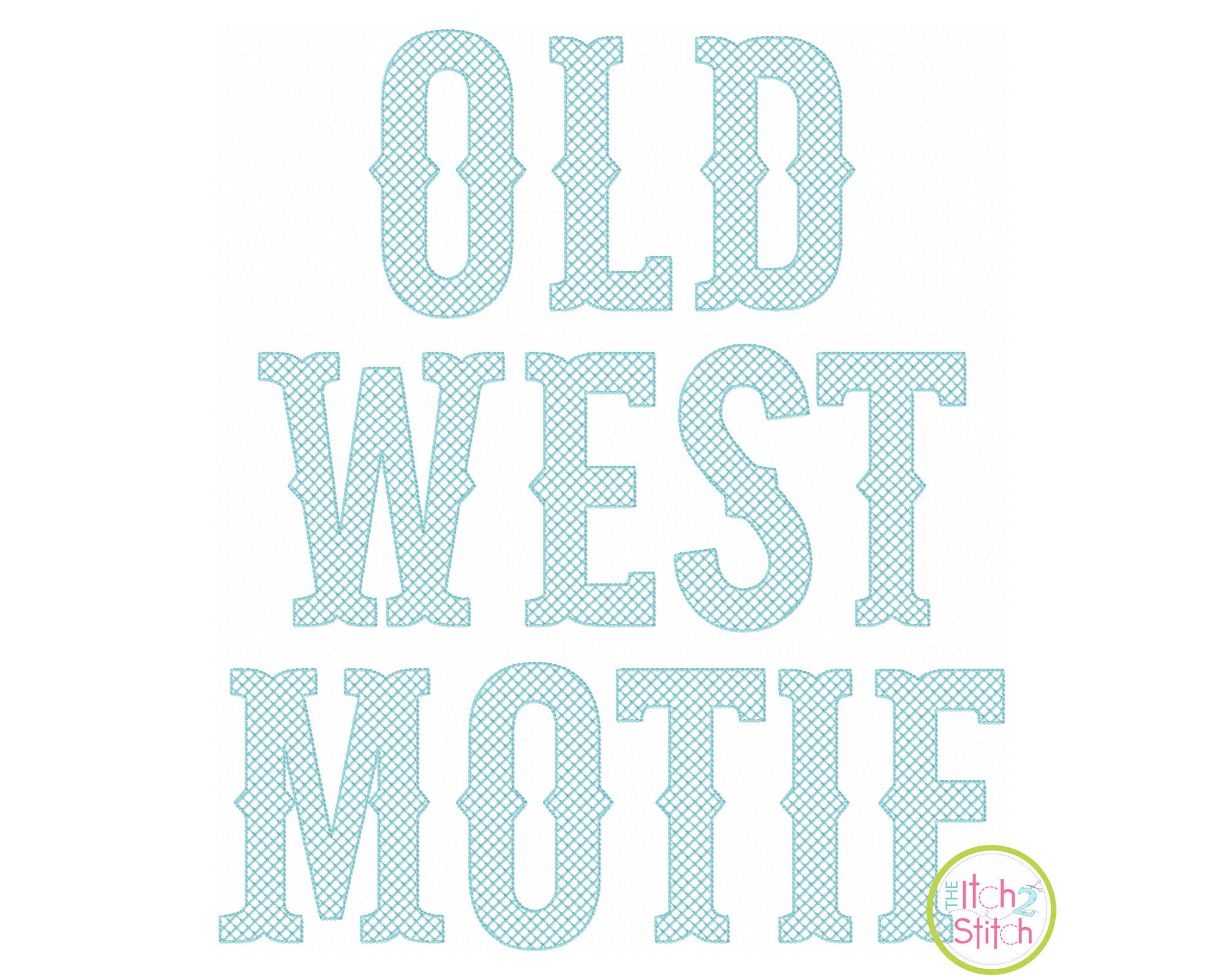 Old West MOTIF Embroidery Font Sizes: 1.5 2 - Etsy
