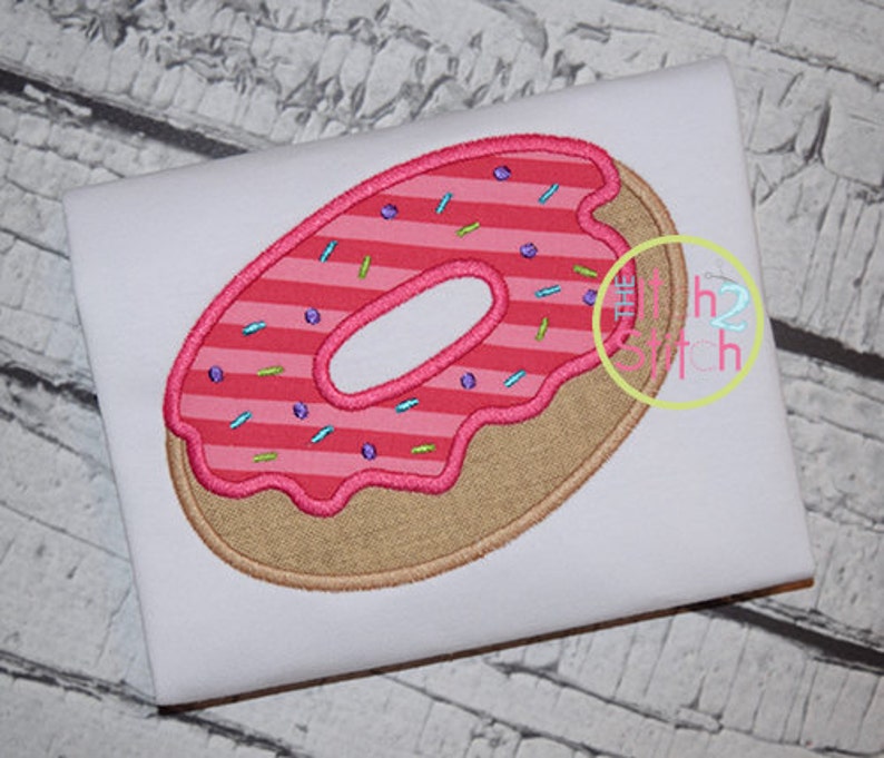 Donut Applique Design for Machine Embroidery Sizes 4x4 Etsy