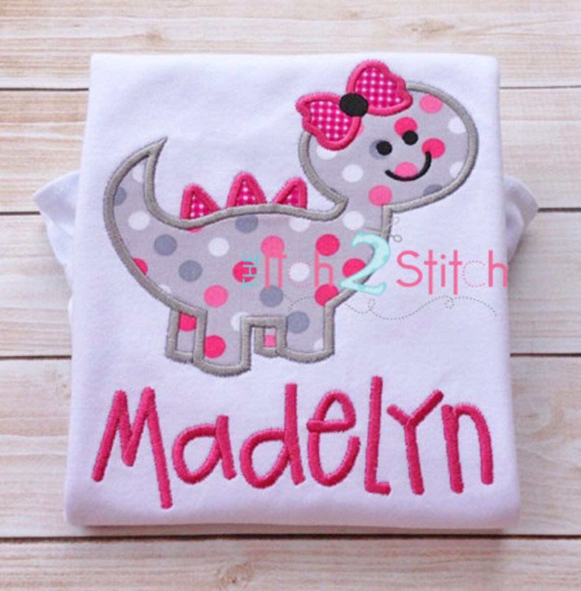 Dinosaur Girl Applique Design 4x4 5x7 and 6x10 INSTANT Etsy