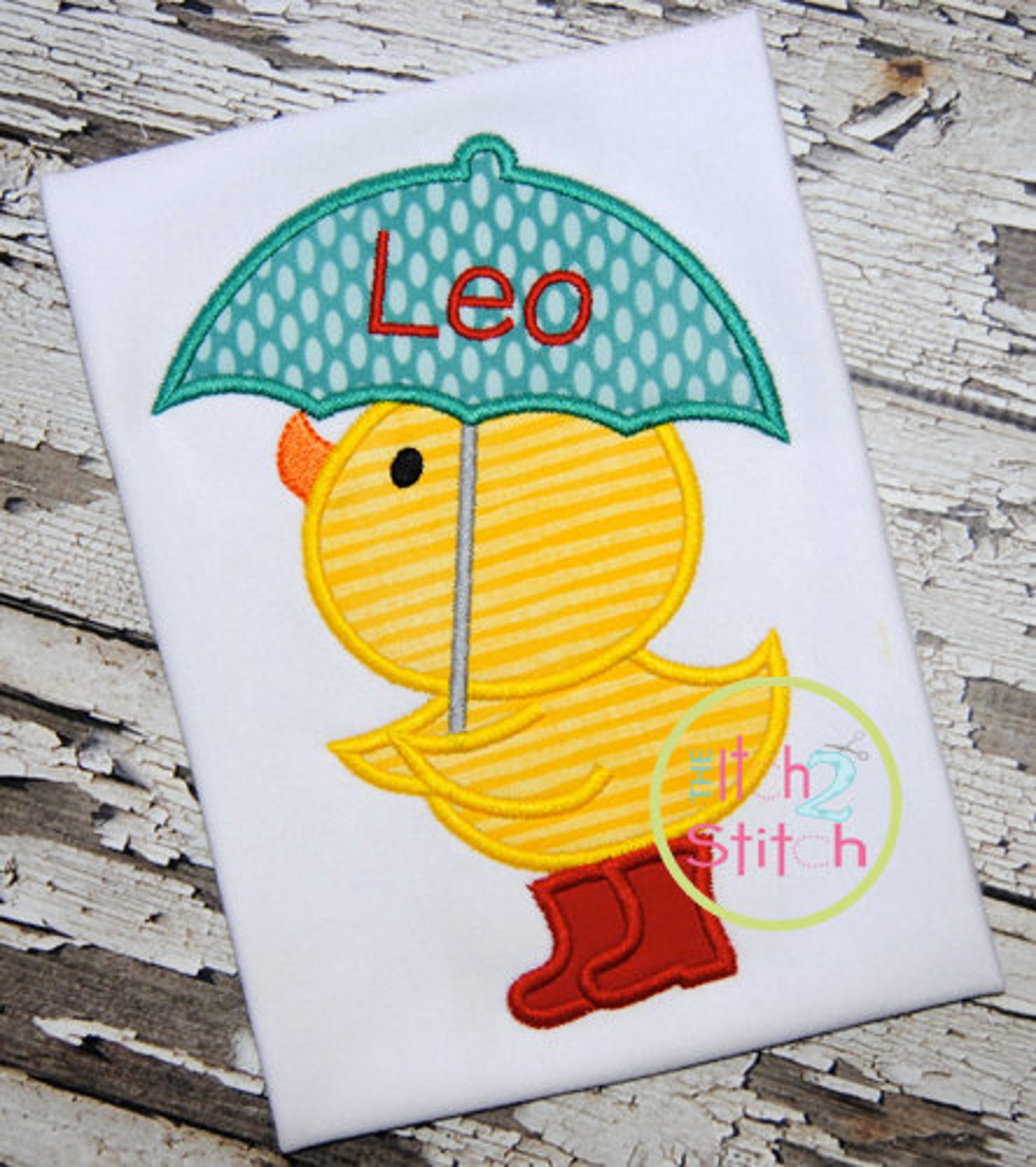 Duck Umbrella Applique Design for Machine Embroidery Shown Etsy