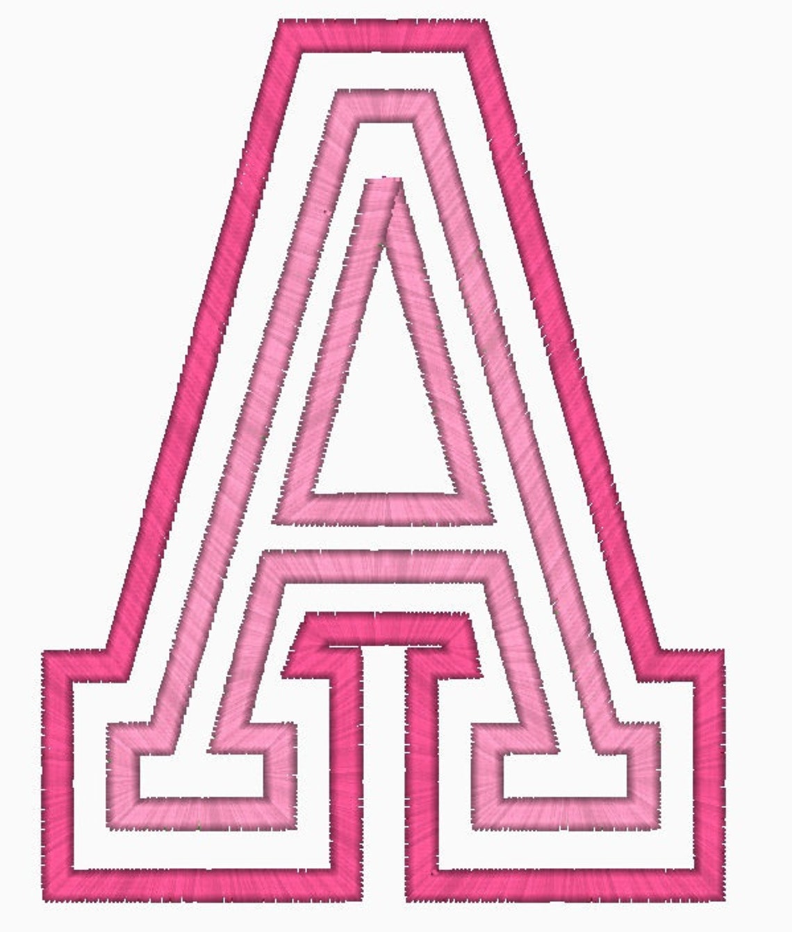 Double applique varsity font satin finish 3 4  etsy