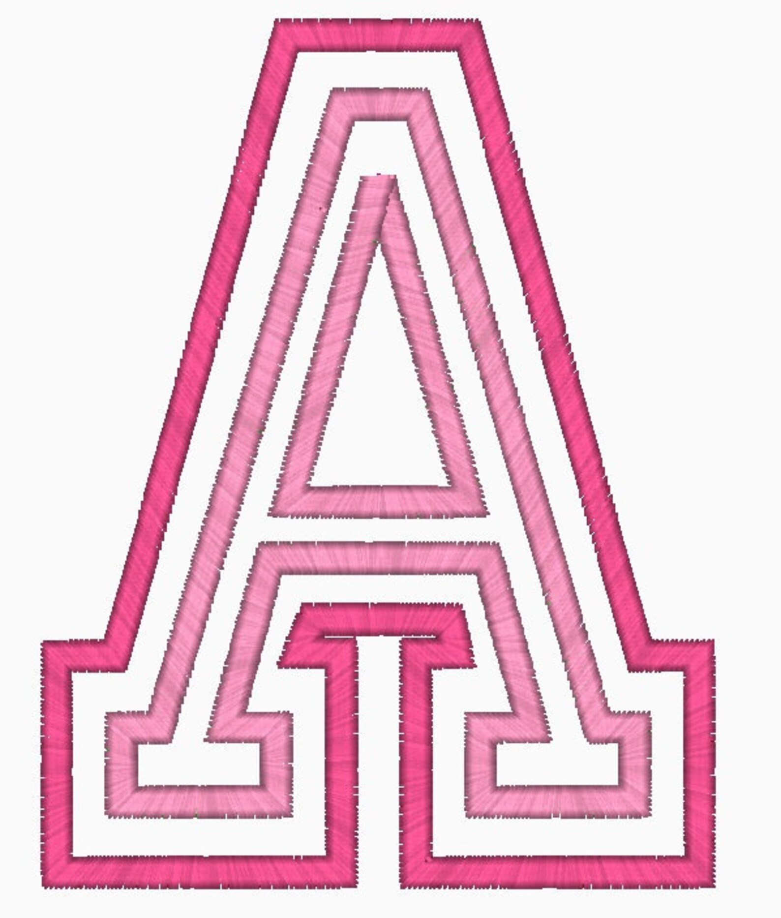 Double Applique Varsity Font Satin Finish 3 4 Etsy