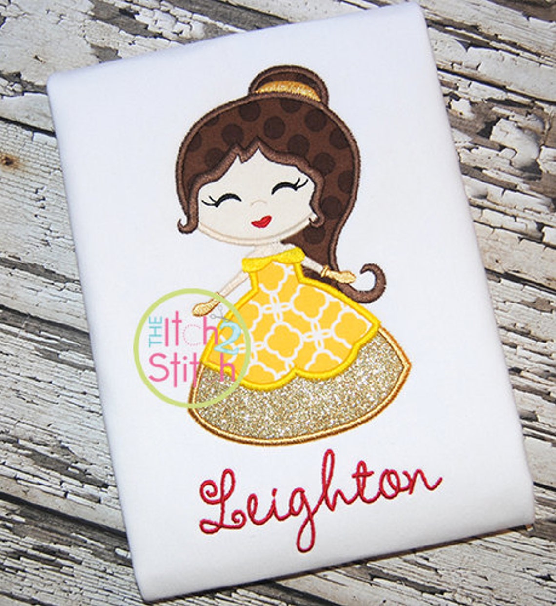 Princess 2 Applique Design Shown With Our Inspiration Etsy