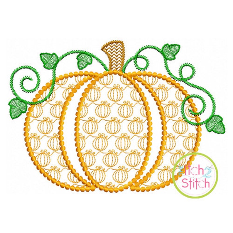 Pumpkin Motif Embroidery Design for Machine Embroidery Sizes Etsy