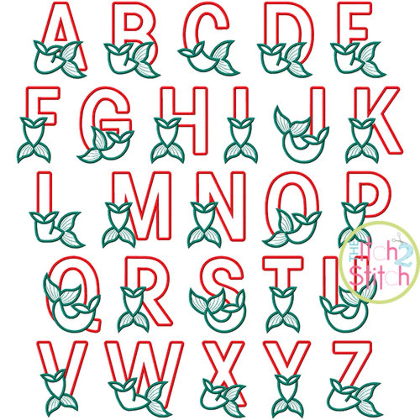Mermaid Alphabet Applique Set 4. 5. 6. Etsy