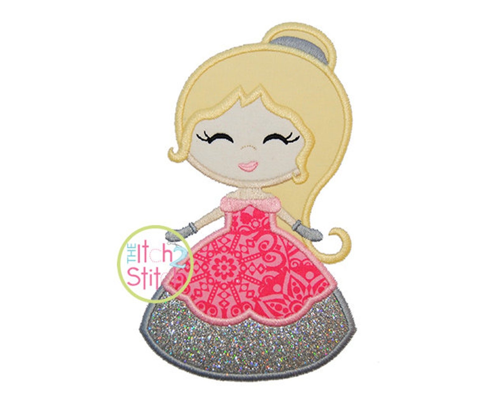 Princess 2 Applique Design Shown With Our Inspiration Etsy