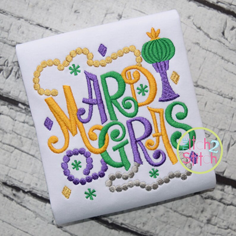 mardi gras baby embroidery designs