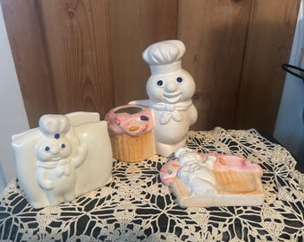 置物 Doughboy pillsbury cookie jar Adorable Super Classic Pillsbury Doughboy '88 Ceramic Cookie