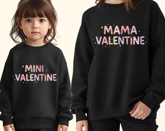 Camisetas a juego para mamá y mini San Valentín, atuendo de mamá y yo para San Valentín, camisetas familiares para mamá y bebé, camiseta a juego, camisetas a juego para mamá mini