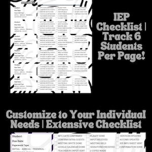 IEP Monthly Planner Checklist | Editable Special Education PDF | IEP Meeting Prep Tracker