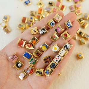 Berloques de ouro italianos personalizados, pulseira de ouro italiana personalizada, pulseira com berloques italianos, joias para presentear, presente de aniversário, presente de Natal
