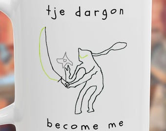 Overwatch Winton series Genji mug variant 2, handmade Genji design