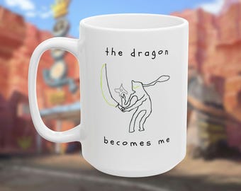 Overwatch Winton series Genji mug, handmade Genji design