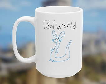 Palworld Chillet mug, handmade Palworld Chillet design merch