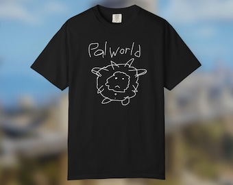 Palworld hand made shirt design, lamball custom drawing