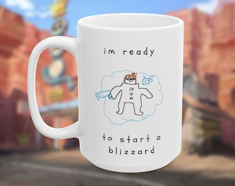 Overwatch Winton series Mei mug, handmade Mei design