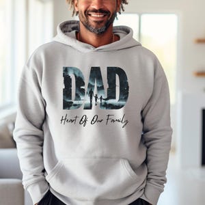 Father&#39;s Day Unisex Garment-Dyed Hoodie, Step Dad Gift, Passion Love Sweatshirt, Dad Pullover, Family Matching Outfit
