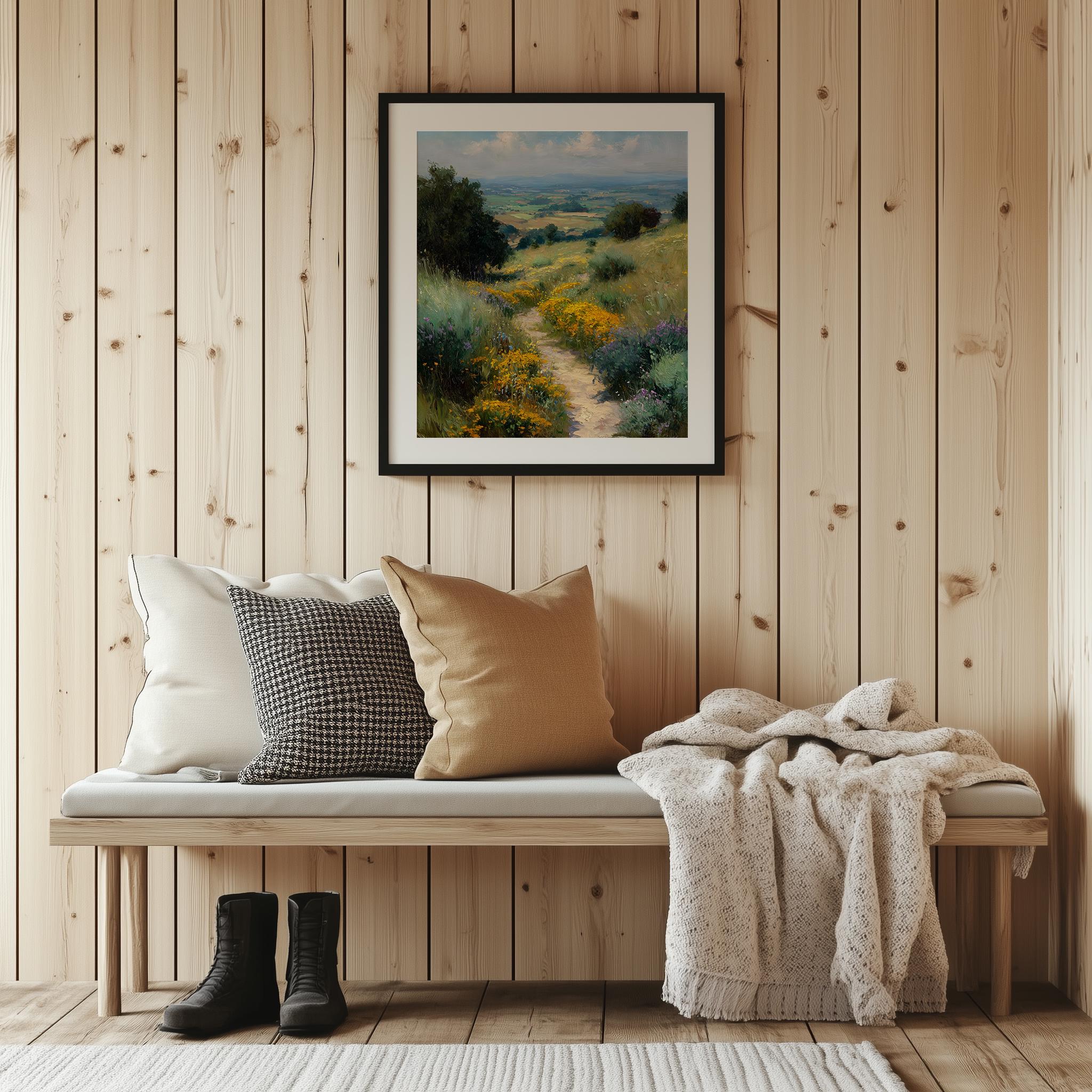 Spring Meadow Pathway Painting - Printable Cottagecore Landscape Art ...