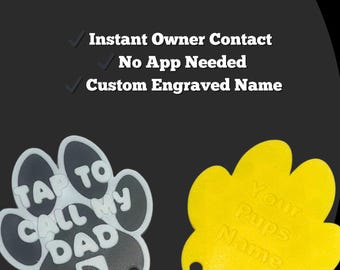 NFC Dog Tag – Custom Engraved Smart Pet ID, No App Needed