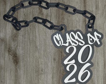 Class of 2026 Hype Chain | Graffiti or Cursive Style, Custom Colors