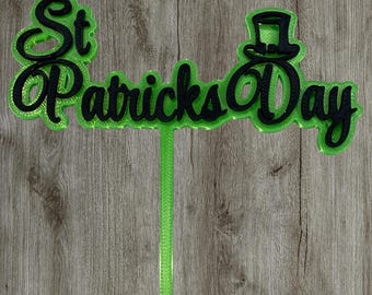 4 Inch St. Patrick's Day Cake Topper | Green Irish Party Decoration