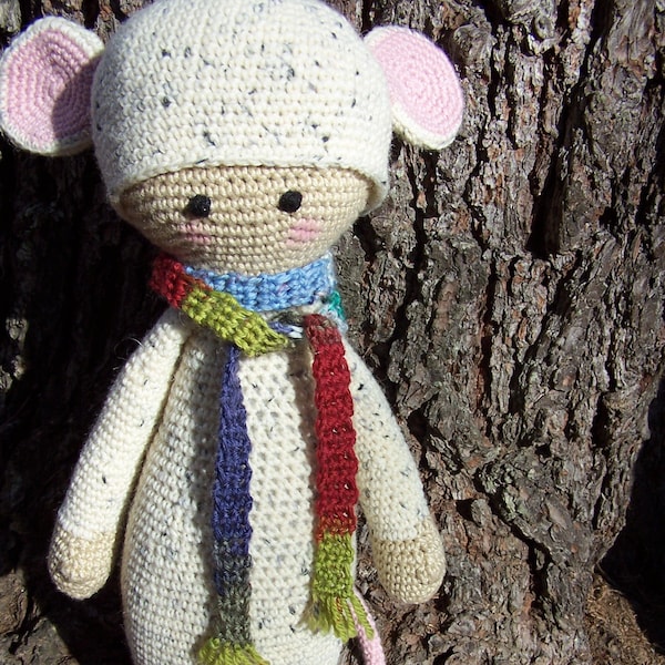 Rodney: Child in Rat Mouse costume doll from a Lalylala pattern