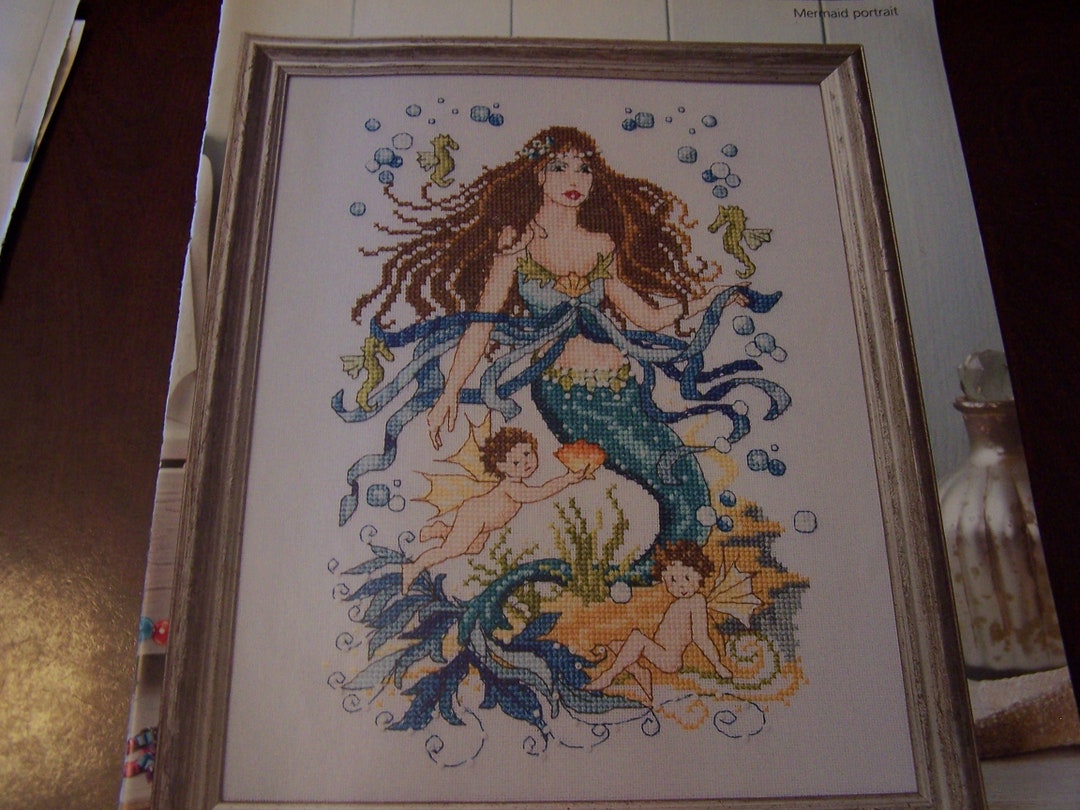 Mermaid Under the Sea Cross Stitch Pattern With Full Color and Symbol ...