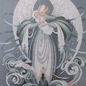 Lavender and Lace Angel of the Sea cross stitch pattern