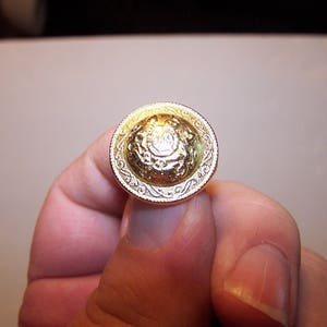 9 unique gold heraldry buttons featuring lion and unicorn