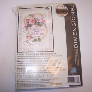 Wedding sampler floral cross stitch kit