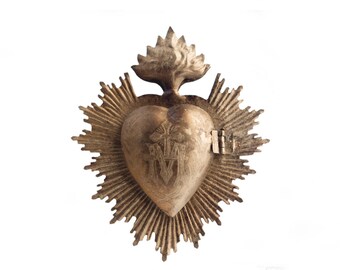 Heart Milagro, Sacred Heart, Gold Heart Box