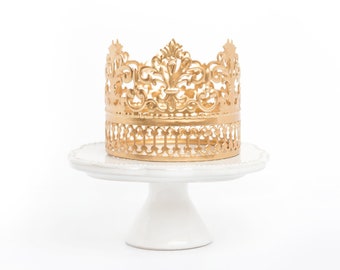 Crown Cake Topper, gold crown for wedding cake topper. Mini Crown, Party Decor, Dessert Table, Princess Cake. Willow.
