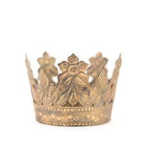 Gold Crown Cake Topper, Antique Gold Crown, Mini Crown