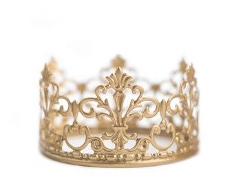 Crown Cake Topper, Wedding Cake Topper, Gold Crown, Mini Crown, Wedding Decoration, Prince Party