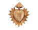 Sacred Heart, Milagro Heart, Antique Gold Heart Box, Catholic Heart, Prayer Box 