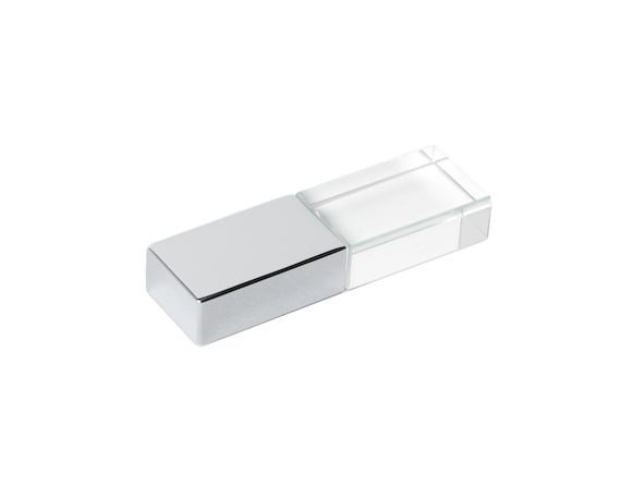 USB 16GB, 3.0 High Speed, Acrylic and Silver, Photographers presentation Wedding or Boudoir