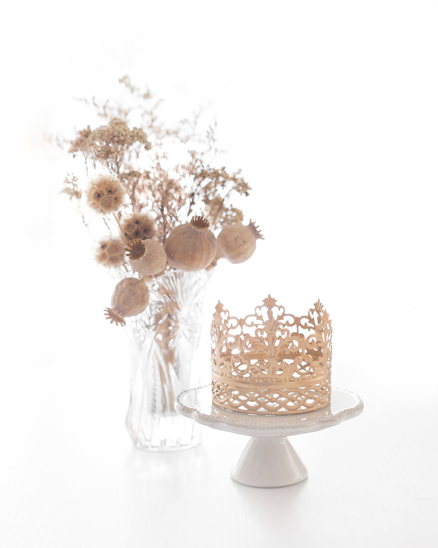 Gold Crown Cake Topper Wedding Cake Topper. Mini Crown Party Etsy