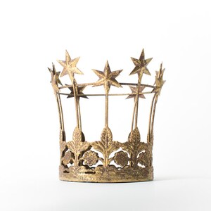 Crown Cake Topper, Gold Crown, Wedding cake topper, Santos Star Crown