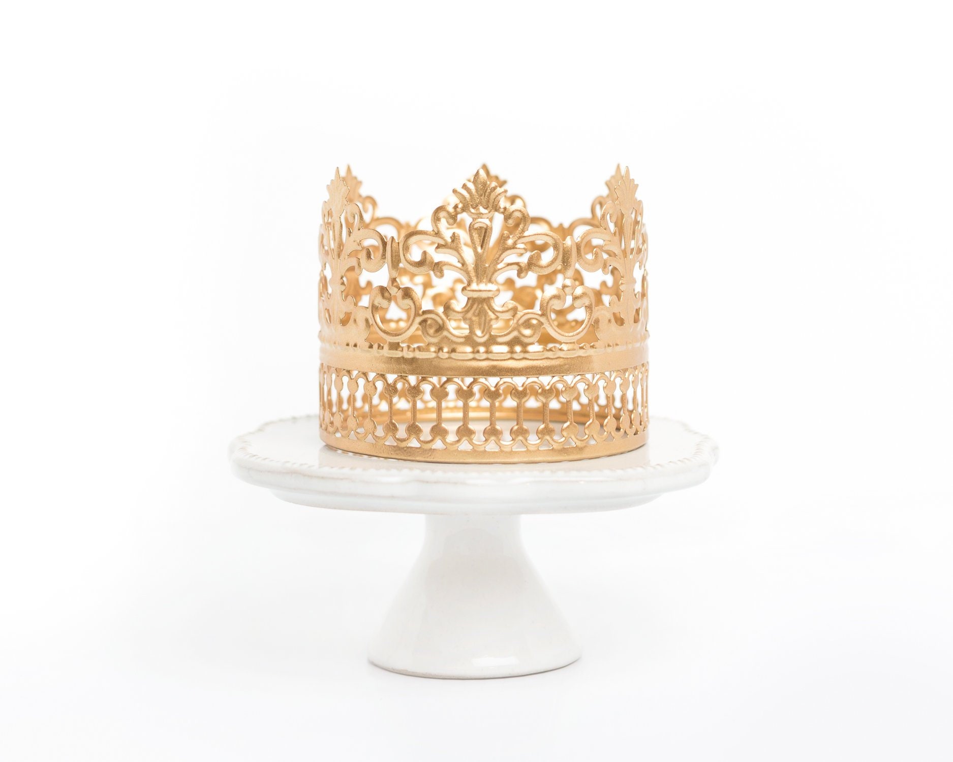 Crown Cake Topper Gold Crown For Wedding Cake Topper Mini Etsy