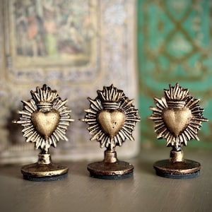 Portafotos Sagrado Corazón, juego de 3. Portanúmeros de mesa, portafotos o portatarjetas.