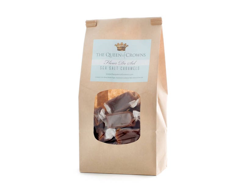 Sea Salt Caramel 1 pound gift bag - Queen of Crowns.