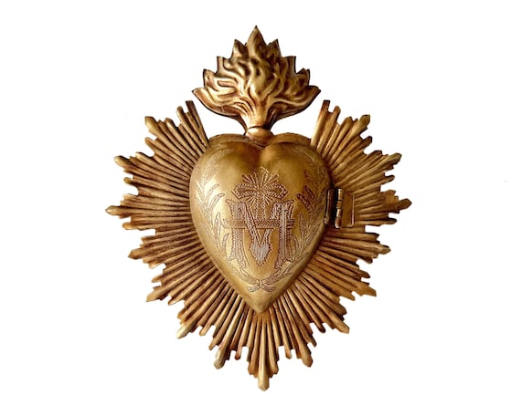 Haitian Metal Heart, Sacred Heart, Metal Wall Decor, Religious