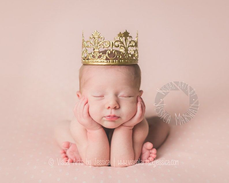 Crown Cake Topper, Wedding Cake Topper, Gold Crown, Mini Crown, Wedding Decoration, Prince Party image 4