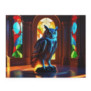 Mystical Owl Puzzle | 120, 252, 500-Piece | Perfect Gift for Owl Lovers, Family Game Night, Halloween Decor, Educational Activity