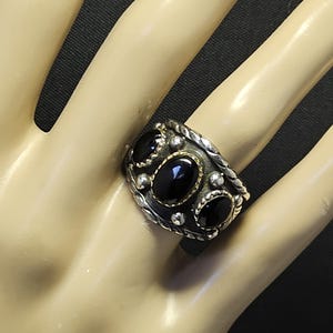 Vintage Onyx Sterling Silver 925 Ring Size 6